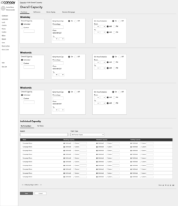 Edit Overall Lender Capacity