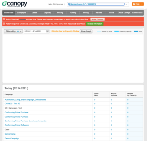 Canopy Dashboard